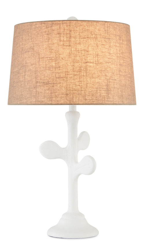 Currey and Company - 6000-0714 - One Light Table Lamp - Charny - White Gesso