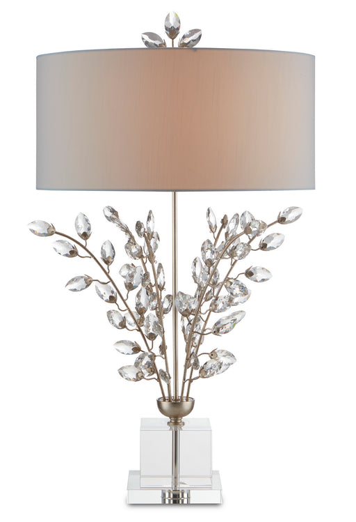 Currey and Company - 6000-0727 - Two Light Table Lamp - Forget-Me-Not - Silver Leaf/Clear