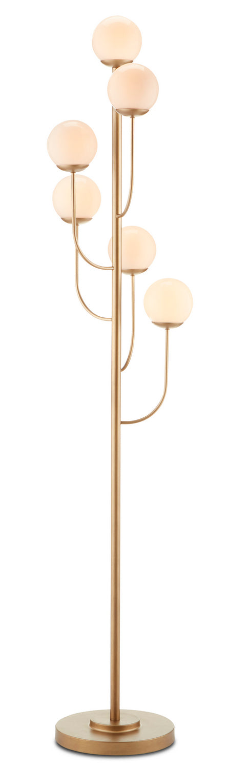 Currey and Company - 8000-0097 - Six Light Floor Lamp - Farnsworth - Brass
