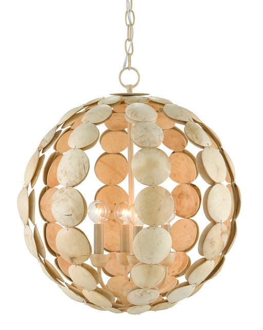 Currey and Company - 9000-0806 - Four Light Chandelier - Tartufo - Coco Cream