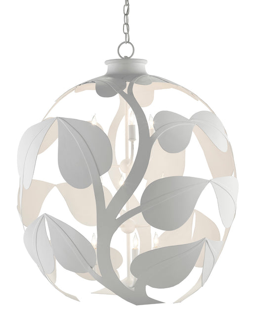 Currey and Company - 9000-0821 - Nine Light Chandelier - Plumeria - Gesso White