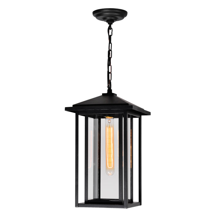 CWI Lighting - 0417P9-1-101 - One Light Outdoor Hanging Lantern - Crawford - Black