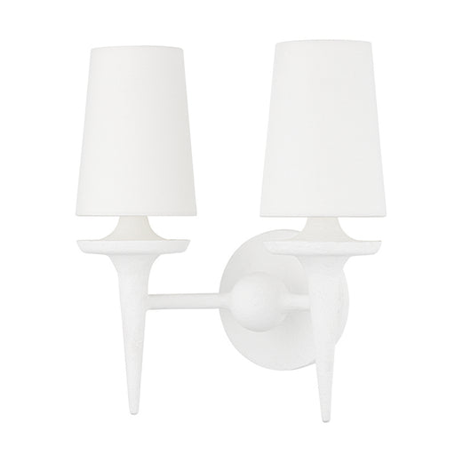 Hudson Valley - 6602-WP - Two Light Wall Sconce - Torch - White Plaster