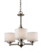 Trans Globe Imports - 70726 BN - Three Light Chandelier - Cahill - Brushed Nickel