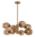 Trans Globe Imports - PND-2125 AG - Mid. Chandeliers - Glass Down