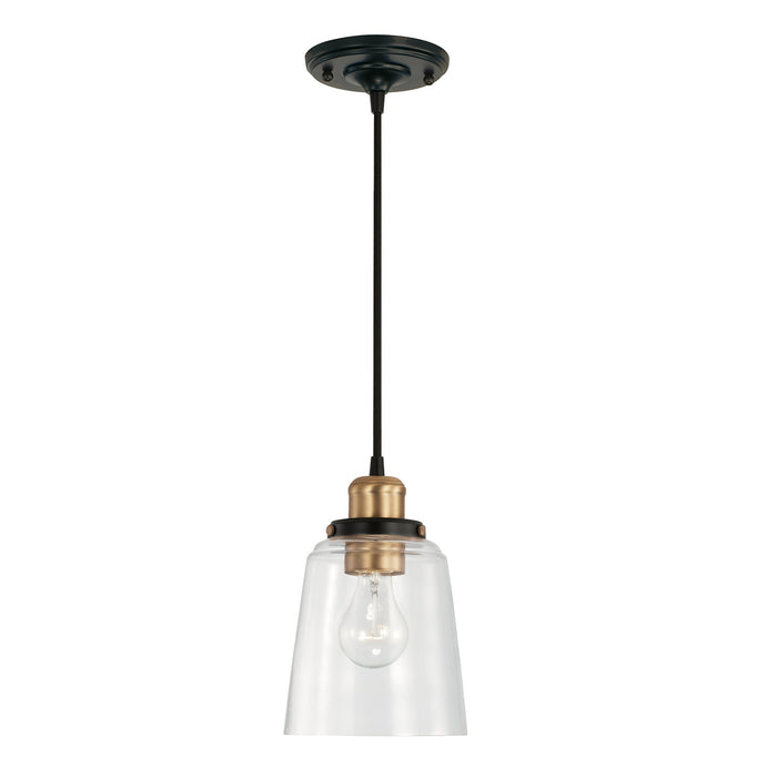 Capital Lighting - 3718AB-135 - One Light Pendant - Independent - Aged Brass and Black