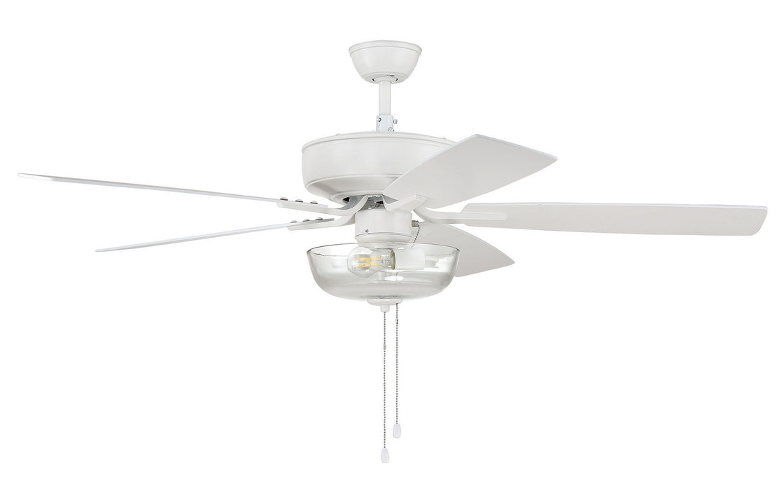 Craftmade - P101W5-52WWOK - 52``Ceiling Fan - Pro Plus 101 Clear Bowl Light Kit - White