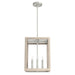 Hunter - 19085 - Four Light Pendant - Squire Manor - Brushed Nickel