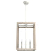 Hunter - 19087 - Four Light Pendant - Squire Manor - Brushed Nickel