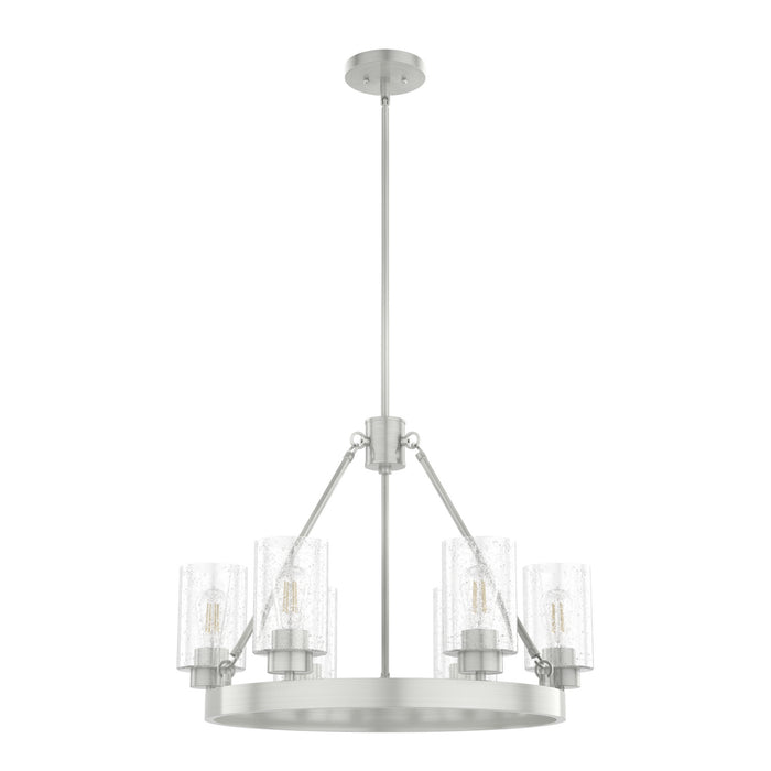 Hunter - 19161 - Six Light Chandelier - Hartland - Brushed Nickel