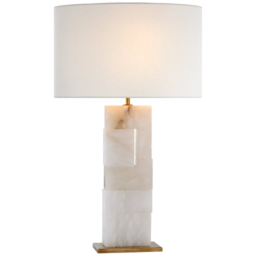 Visual Comfort - S 3926ALB/HAB-L - LED Table Lamp - Ashlar - Alabaster and Hand-Rubbed Antique Brass