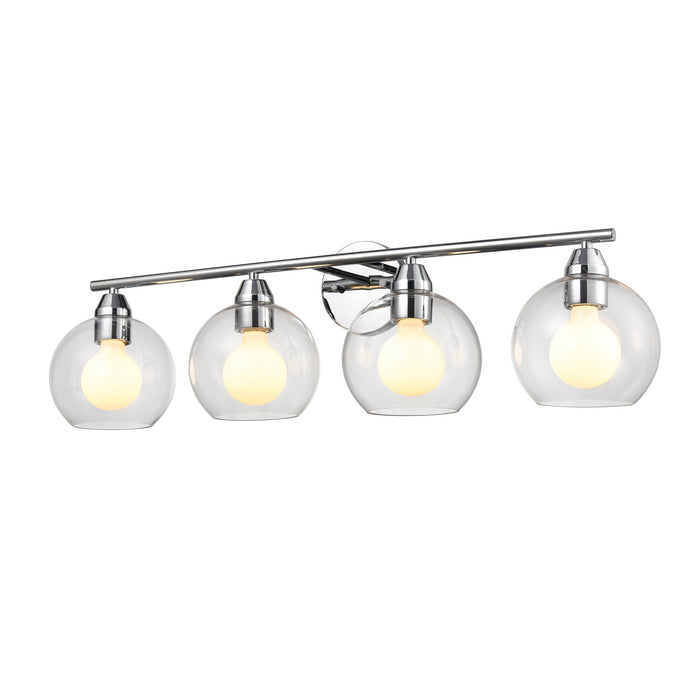 DVI Lighting - DVP34744CH-CL - Four Light Vanity - Andromeda - Chrome with Clear Glass