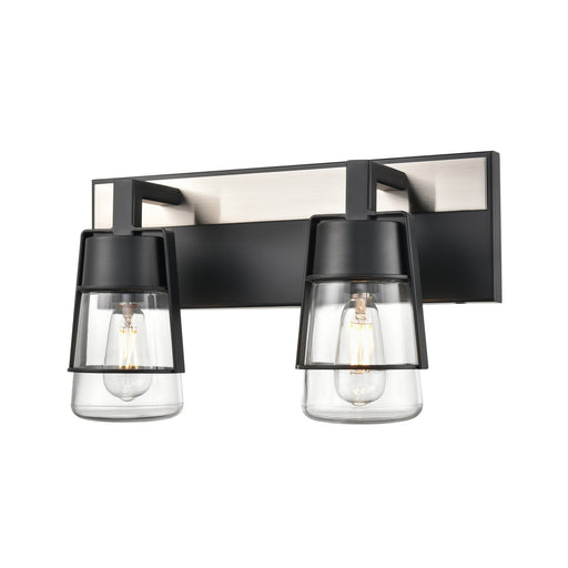 DVI Lighting - DVP44422EB+SN-CL - Two Light Vanity - Lake of the Woods - Ebony and Satin Nickel with Clear Glass
