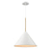 DVI Lighting - DVP46120MW+BR - One Light Pendant - Lily - Matte White and Brass