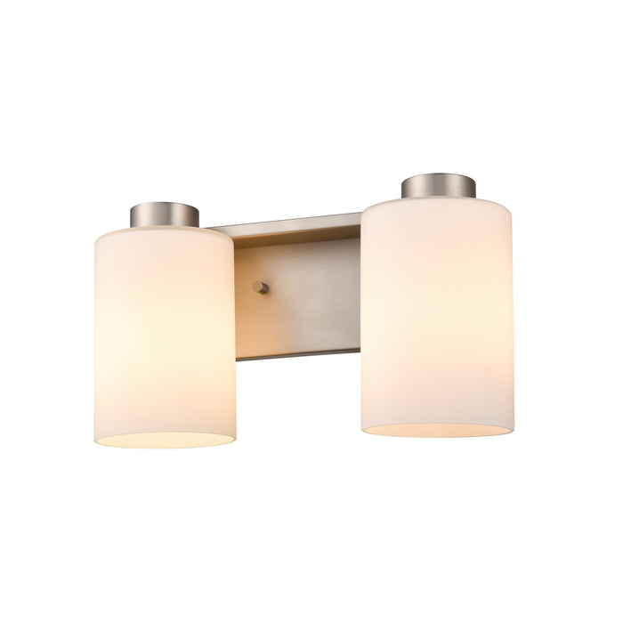 DVI Lighting - DVP47122BN-OP - Two Light Vanity - Manitou - Buffed Nickel with Half Opal Glass