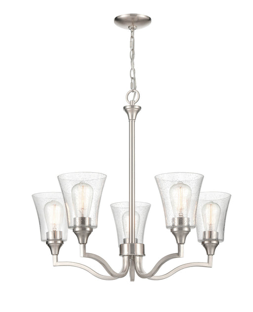 Millennium - 2115-BN - Five Light Chandelier - Caily - Brushed Nickel