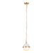 ELK Home - 14534/1 - One Light Mini Pendant - Harmelin - Satin Brass, White