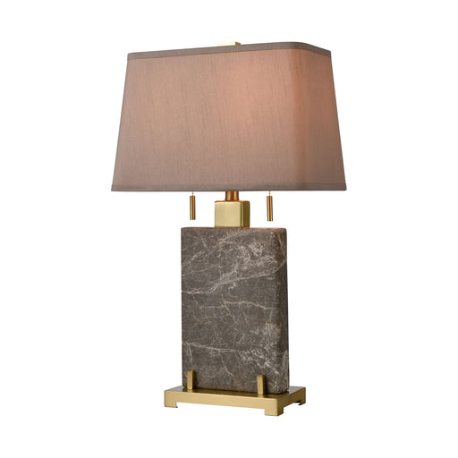 ELK Home - D4704 - Two Light Table Lamp - Windsor - Gray Marble, Honey Brass, Honey Brass