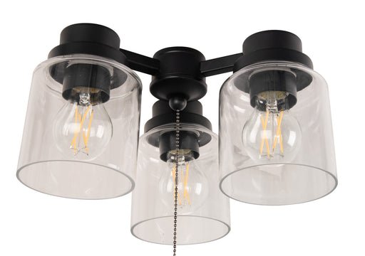 Craftmade - LK301102-FB-LED - LED Ceiling Fan Light Kit - 3 Light Fitter and Glass - Flat Black