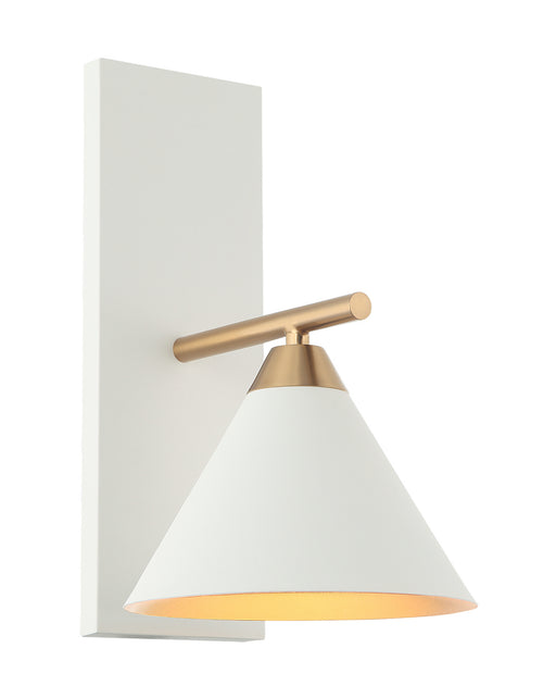 Matteo Lighting - S10601WH - Wall Sconce - Bliss - Aged Gold Brass / White