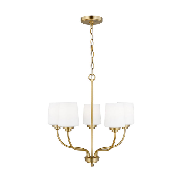 Generation Lighting - 3102805-848 - Five Light Chandelier - Windom - Satin Brass