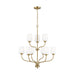 Generation Lighting - 3102809-848 - Nine Light Chandelier - Windom - Satin Brass