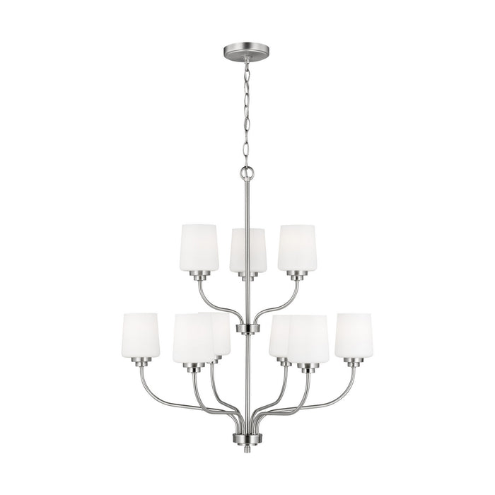 Generation Lighting - 3102809EN3-962 - Nine Light Chandelier - Windom - Brushed Nickel