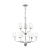 Generation Lighting - 3102809EN3-962 - Nine Light Chandelier - Windom - Brushed Nickel