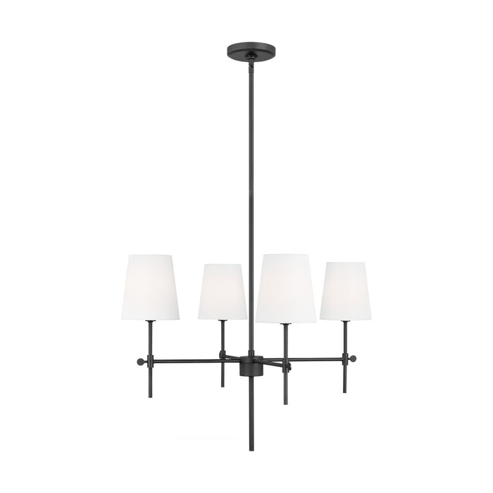 Generation Lighting - 3187204-112 - Four Light Chandelier - Baker - Midnight Black