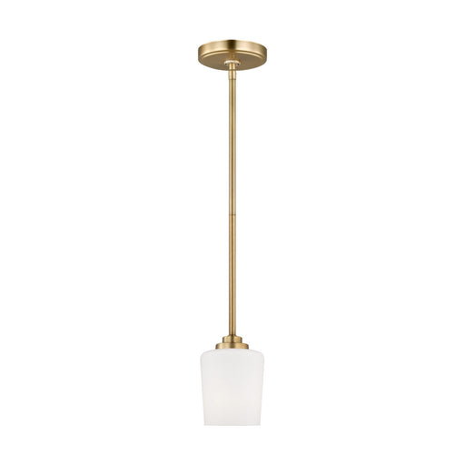 Generation Lighting - 6102801EN3-848 - One Light Mini-Pendant - Windom - Satin Brass
