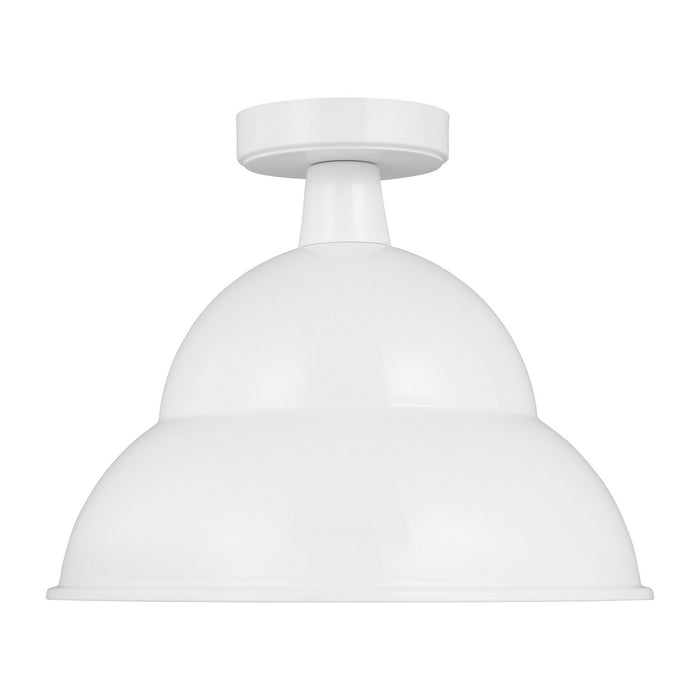 Generation Lighting - 7836701EN3-15 - One Light Outdoor Flush Mount - Barn Light - White