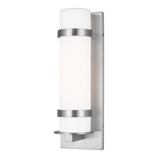 Generation Lighting - 8618301-04 - One Light Outdoor Wall Lantern - Alban - Satin Aluminum