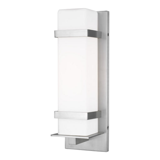 Generation Lighting - 8620701EN3-04 - One Light Outdoor Wall Lantern - Alban - Satin Aluminum