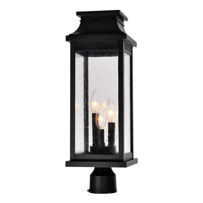 CWI Lighting - 0418PT7L-3 - Three Light Outdoor Lantern Head - Milford - Black