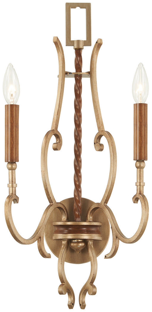 Metropolitan - N6550-690 - Two Light Wall Sconce - Magnolia Manor - Pale Gold W/ Distressed Bronze