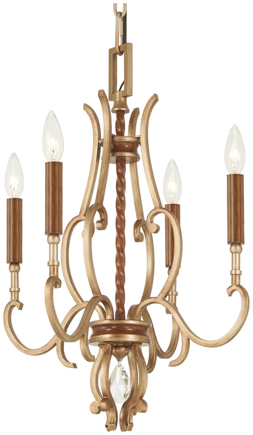 Metropolitan - N6554-690 - Four Light Chandelier - Magnolia Manor - Pale Gold W/ Distressed Bronze