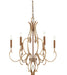 Metropolitan - N6557-690 - Six Light Chandelier - Magnolia Manor - Pale Gold W/ Distressed Bronze