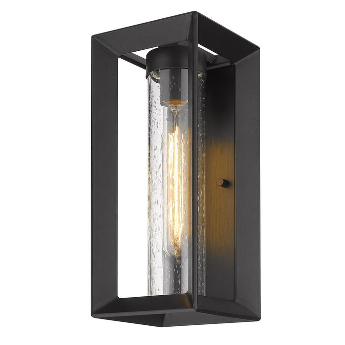 Golden - 2073-OWM NB-SD - One Light Outdoor Wall Sconce - Natural Black (UV Coated)
