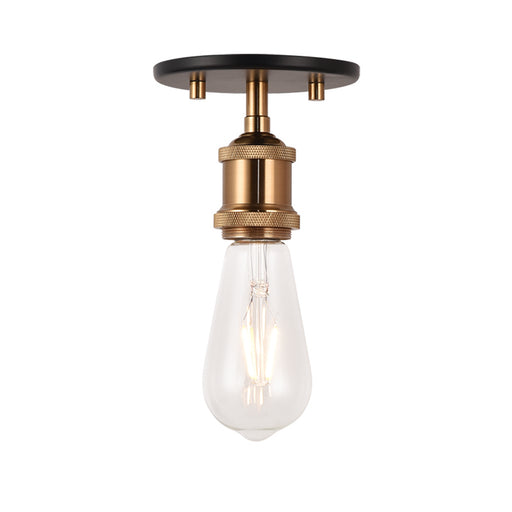 Matteo Lighting - X46100AG - One Light Flush Mount - Bulstrode`S Workshop - Aged Gold Brass