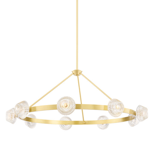Hudson Valley - 6150-AGB - Nine Light Chandelier - Barclay - Aged Brass