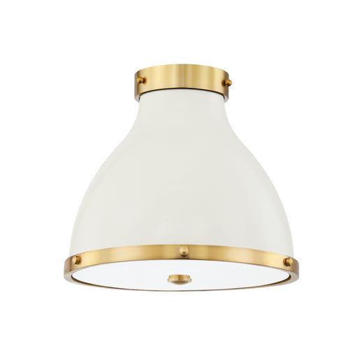 Hudson Valley - MDS360-AGB/OW - Two Light Flush Mount - Painted No. 3 - Aged Brass/Off White