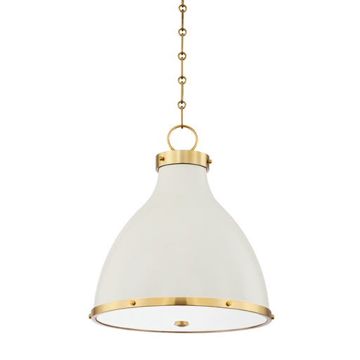 Hudson Valley - MDS361-AGB/OW - Two Light Pendant - Painted No. 3 - Aged Brass/Off White