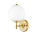 Hudson Valley - MDS702-AGB - One Light Wall Sconce - Sphere No.1 - Aged Brass