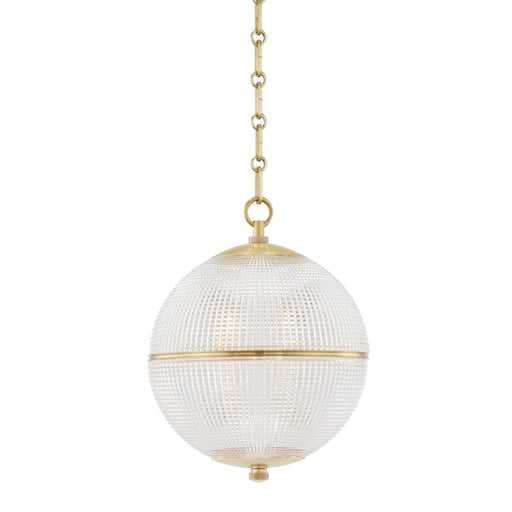 Hudson Valley - MDS800-AGB - One Light Pendant - Sphere No. 3 - Aged Brass