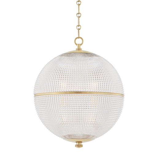 Hudson Valley - MDS801-AGB - One Light Pendant - Sphere No. 3 - Aged Brass