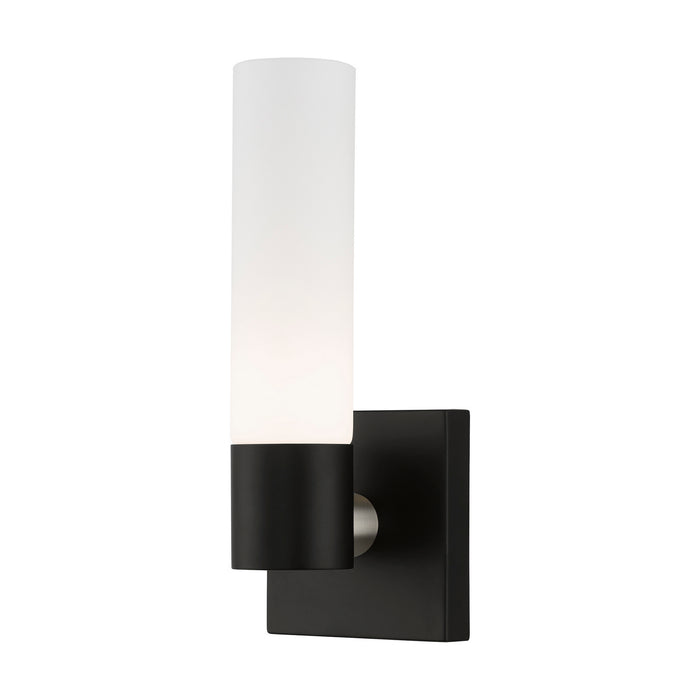 Livex Lighting - 10101-04 - One Light Wall Sconce - Aero - Black with Brushed Nickel