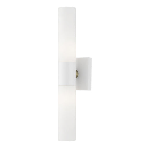 Livex Lighting - 10102-13 - Two Light Vanity - Aero - Textured White with Brushed Nickel