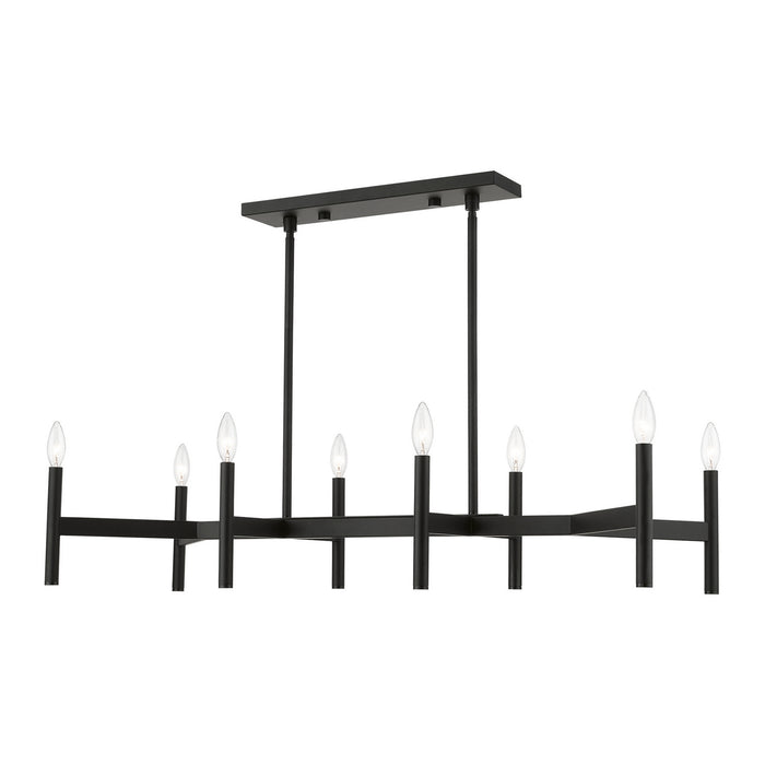 Livex Lighting - 51178-04 - Eight Light Linear Chandelier - Copenhagen - Black