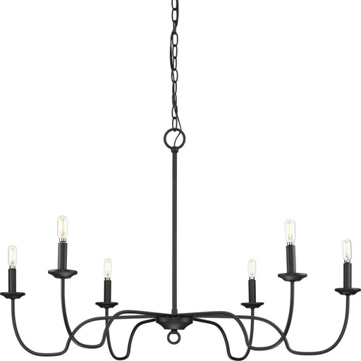 Progress Lighting - P400292-31M - Six Light Chandelier - Canebrake - Matte Black