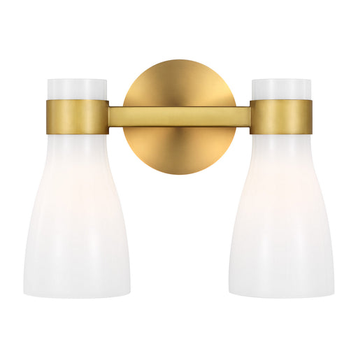 Generation Lighting - AEV1002BBSMG - Two Light Vanity - Moritz - Burnished Brass